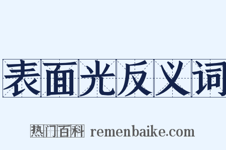 表面光反义词是什么意思的图片